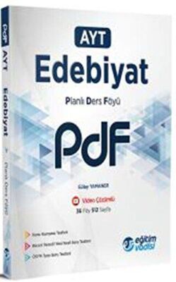 Eğitim Vadisi Yayınları Eğitim Vadisi AYT Edebiyat Güncel PDF Planlı Ders Föyü