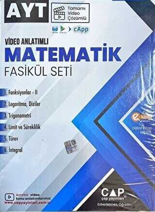 Çap Yayınları AYT Matematik Seti Video Çözümlü