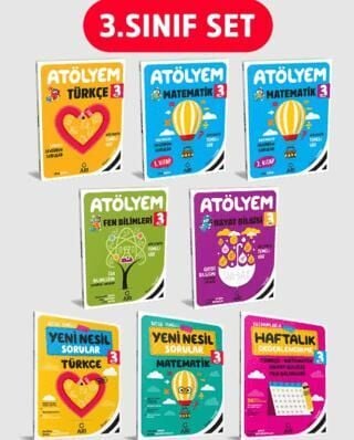 Arı Yayıncılık 3. Sınıf Atölyem Set 8 Kitap
