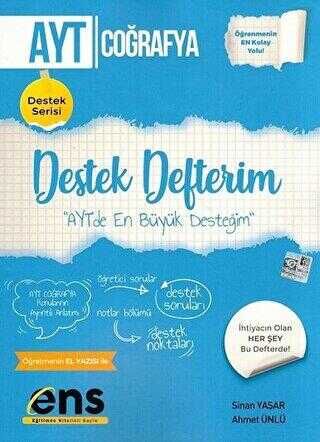 ENS Yayınları YKS AYT Coğrafya Destek Defterim Destek Serisi