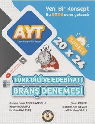 Süre Yayınları AYT Türk Dili ve Edebiyatı 20x24 Süreli Branş Denemesi